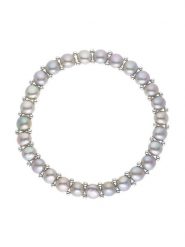 Mitzuko Bransoletka perłowa w kolorze szarym rozmiar: onesize. Szare bransoletki damskie Mitzuko, srebrne. Za 208.99 zł.