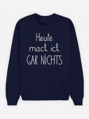 WOOOP Bluza "Heute Mach Ich Gar Nichts" w kolorze granatowym rozmiar: S. Niebieskie bluzy damskie Wooop, s, bez wzorów, z bawełny, bez kaptura. Za 82.44 zł.