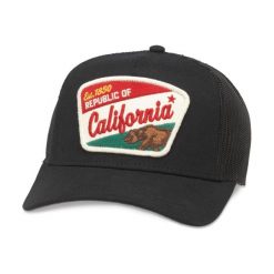 Czapka z daszkiem American Needle Valin Cali - SMU679A-CALI. Czarne czapki z daszkiem damskie American Needle, bez wzorów. Za 89.00 zł.