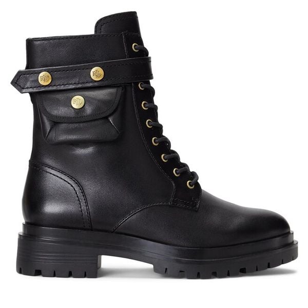 Trapery LAUREN RALPH LAUREN. Czarne trapery damskie Lauren Ralph Lauren, bez zapięcia. Za 583.99 zł.