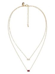 U.S. Polo Assn. Pozłacany naszyjnik z kamieniami ozdobnymi - dł. 37 cm rozmiar: onesize. Czerwone naszyjniki damskie U.S. Polo Assn., metalowe. Za 117.73 zł.