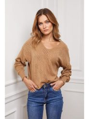 Joséfine Sweter "Chola" w kolorze karmelowym rozmiar: XL. Brązowe swetry klasyczne damskie Joséfine, xl, z kaszmiru, bez kołnierzyka. Za 180.06 zł.