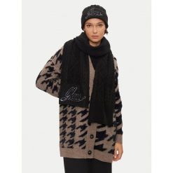 Szalik Guess. Czarne szaliki damskie Guess, z aplikacjami. Za 269.99 zł.