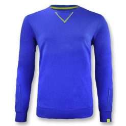 Bluza damska z bawełny NEBI niebieska. Niebieskie bluzy damskie LEGEA, bez wzorów, z bawełny, bez kaptura. W wyprzedaży za 72.00 zł.