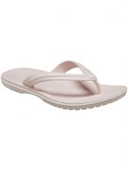 Japonki damskie Crocs Flip. Czerwone klapki damskie Crocs, bez wzorów, z materiału, bez obcasa, bez zapięcia. Za 149.00 zł.