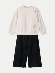 Mayoral Komplet bluza i spodnie materiałowe 4551 Beżowy Regular Fit. Brązowe bluzy dziewczęce Mayoral, bez wzorów, z bawełny, bez ramiączek, bez kaptura. Za 119.99 zł.