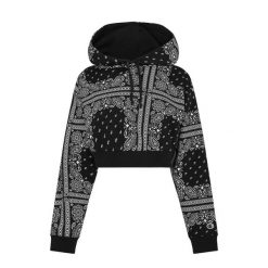 Bluza treningowa damska Champion Hooded Crop Top. Czarne bluzy damskie Champion, m, bez wzorów, z bawełny, bez kaptura. Za 207.00 zł.