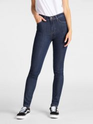 SPODNIE DAMSKIE LEE IVY SUPER SKINNY HIGH DARK HUNT L32EMOHW 112107429. Białe rurki damskie Lee, z aplikacjami, z bawełny, z podwyższonym stanem. Za 209.99 zł.