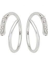 DIAMANTA Złote kolczyki "Joli tourbillon diamant" z diamentami rozmiar: onesize. Szare kolczyki damskie DIAMANTA, z diamentem, złote, z zapięciem typu bigiel. Za 904.99 zł.