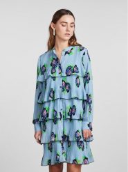 YAS Sukienka codzienna 26029332 Niebieski Regular Fit. Niebieskie sukienki damskie YAS, bez wzorów, z syntetyku, bez ramiączek. Za 249.99 zł.
