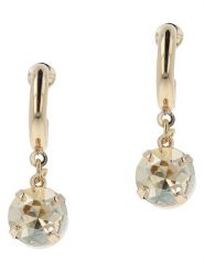 Otazu Pozłacane kolczyki-półkreole z kryształami rozmiar: onesize. Brązowe kolczyki damskie Otazu, z kryształem, pozłacane. Za 86.99 zł.