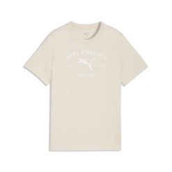 Młodzieżowa koszulka PUMA Class z grafiką PUMA. Biała koszulki damskie Puma, m, bez wzorów, bez kołnierzyka, bez ramiączek. Za 89.00 zł.