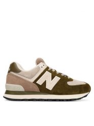 New Balance Sneakersy U574BWS W Zielony. Zielone obuwie sportowe damskie New Balance, ze skóry, bez zapięcia. Za 499.99 zł.