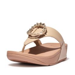 Sandały damskie FitFlop Lulu Crystal. Brązowe sandały damskie FIT FLOP, bez wzorów, z materiału, bez obcasa, bez zapięcia. Za 545.00 zł.