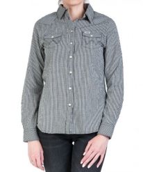 WRANGLER LS WESTERN SHIRT DAMSKA KOSZULA W KRATĘ OFF WHITE W5Z04M737 112130354. Białe koszule damskie Wrangler, m, bez wzorów, bez kołnierzyka, bez ramiączek. Za 169.99 zł.