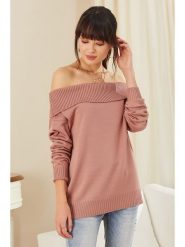 Milan Kiss Sweter w kolorze jasnoróżowym rozmiar: XL. Różowe swetry klasyczne damskie Milan Kiss, xl, bez kołnierzyka. Za 82.05 zł.