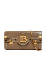 Balmain Torebka DN1LE596LSLX Brązowy. Brązowe torebki wieczorowe damskie Balmain, bez wzorów, ze skóry, bez dodatków. Za 5,109.00 zł.