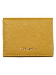 COCCINELLE Skórzane etui w kolorze żółtym na karty - 11 x 9 cm rozmiar: onesize. Żółte portfele damskie Coccinelle, bez wzorów, z materiału. Za 272.31 zł.