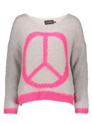 Miss goodlife Sweter w kolorze szaro-różowym rozmiar: XL. Różowe swetry klasyczne damskie miss goodlife, xl, z wełny, bez kołnierzyka. Za 158.10 zł.