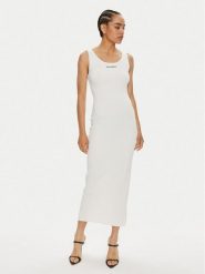 KARL LAGERFELD Sukienka letnia 245W1332 Biały Slim Fit. Białe sukienki damskie KARL LAGERFELD, bez wzorów, z syntetyku, bez ramiączek. Za 999.99 zł.