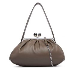 Torebka Weekend Max Mara. Brązowe torebki wieczorowe damskie Weekend Max Mara, bez wzorów, bez dodatków. Za 1,839.00 zł.