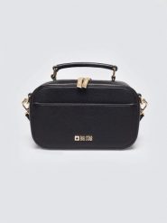 Torebka damska do ręki z dwoma dodatkowymi paskami czarna Maro 906. Czarne torebki klasyczne damskie Big Star, z bawełny, do ręki, bez dodatków. Za 179.99 zł.