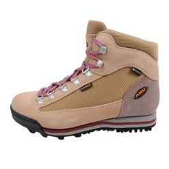 Ultralekkie Skórzane Buty Treningowe Dla Kobiet. Brązowe obuwie sportowe damskie Aku, z gore-texu, bez zapięcia. Za 726.99 zł.