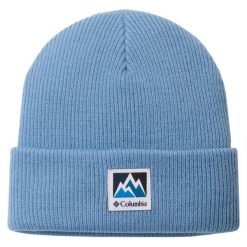 Czapka dla dorosłych Whirlibird Cuffed Beanie. Niebieskie czapki damskie Columbia, bez wzorów, z materiału. Za 89.99 zł.