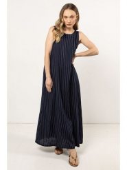 Awama Sukienka w kolorze granatowym rozmiar: L. Niebieskie sukienki damskie Awama, bez wzorów, bez ramiączek. Za 184.89 zł.