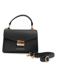 Lia Biassoni Skórzana torebka w kolorze czarnym - 20 x 14 x 7 cm rozmiar: onesize. Czarne torebki klasyczne damskie Lia Biassoni, z materiału, przez ramię, bez dodatków. Za 209.82 zł.