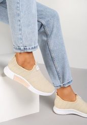 Beżowe Buty Sportowe Daemnessa. Brązowe obuwie sportowe casual damskie Renee, z dresówki. Za 39.99 zł.