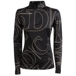 Damska koszulka do jazdy konnej Harry's Horse Denici Cavalli Stardust. Czarne koszulki damskie HARRYS HORSE, s, bez wzorów, bez kołnierzyka, bez ramiączek. Za 250.50 zł.