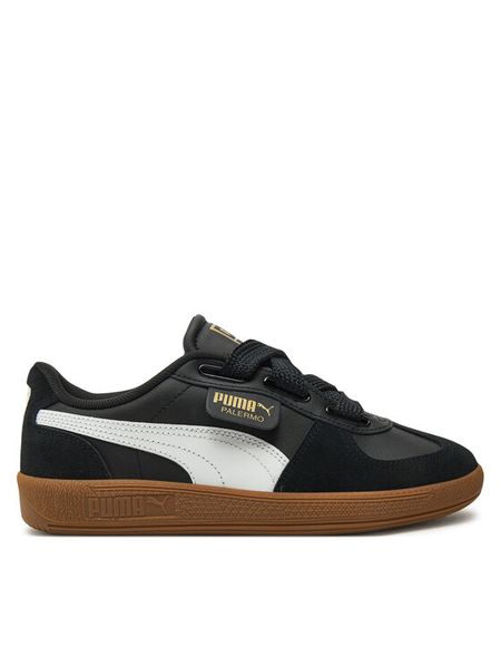 Puma Sneakersy Palermo Wide Lace 40210902 Czarny. Czarne obuwie sportowe damskie Puma, ze skóry, bez zapięcia. Za 259.99 zł.