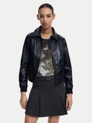 Desigual Kurtka z imitacji skóry Helsinki 24WWEW35 Czarny Regular Fit. Czarne kurtki damskie Desigual, xs, bez wzorów, ze skóry, bez kaptura. Za 449.99 zł.
