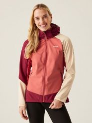 Regatta Kurtka softshellowa "Desoto X" w kolorze jasnoróżowo-fioletowo-kremowym rozmiar: 44. Brązowe kurtki sportowe damskie Regatta, m, bez wzorów, bez kaptura. Za 179.64 zł.