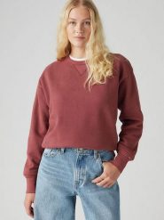 Levi´s Bluza w kolorze bordowym rozmiar: XS. Czerwone bluzy damskie s, bez wzorów, z bawełny, bez kaptura. Za 105.38 zł.