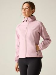 Regatta Kurtka softshellowa "Arec III" w kolorze jasnoróżowym rozmiar: 36. Różowe kurtki sportowe damskie Regatta, bez wzorów, bez kaptura. Za 159.21 zł.