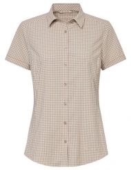 Koszula damska Seiland Shirt III. Brązowe koszule damskie Vaude, bez wzorów, z materiału, bez kołnierzyka, bez ramiączek. Za 339.00 zł.