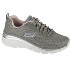 Buty sportowe Sneakersy damskie, Fashion Fit - Bold Boundaries. Szare obuwie sportowe casual damskie Skechers, bez zapięcia. Za 277.98 zł.