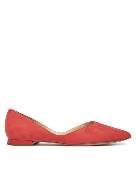 HÖGL Baleriny Basic 9-100012 Koralowy. Pomarańczowe balerinki damskie Högl, bez wzorów, ze skóry. Za 359.99 zł.