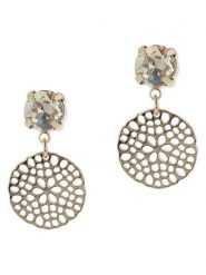 Otazu Pozłacane kolczyki-wkrętki z kryształami Swarovski rozmiar: onesize. Żółte kolczyki damskie Otazu, z kryształem, pozłacane. Za 43.99 zł.