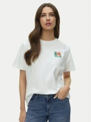 Vero Moda T-Shirt Mariane 10343545 Biały Oversize. Białe t-shirty damskie Vero Moda, xs, bez wzorów, z bawełny, bez kołnierzyka. Za 99.99 zł.