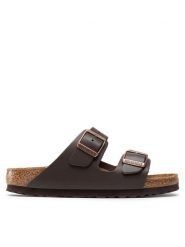 Birkenstock Klapki Arizona Bs 0051103 Brązowy. Brązowe klapki damskie Birkenstock, bez wzorów, ze skóry, bez obcasa, bez zapięcia. Za 499.99 zł.