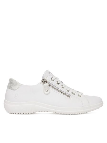 Remonte Sneakersy D1E03-80 Biały. Białe obuwie sportowe damskie Remonte, ze skóry, bez zapięcia. Za 379.99 zł.
