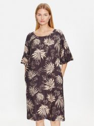 Tatuum Sukienka codzienna Milena T2314.195 Brązowy Regular Fit. Brązowe sukienki damskie TATUUM, bez wzorów, ze lnu, bez ramiączek. Za 139.99 zł.