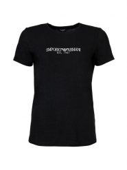 Emporio Armani Underwear T-Shirt EW000408 AF27298 UC001 Czarny Regular Fit. Czarne t-shirty damskie Emporio Armani Underwear, m, bez wzorów, z bawełny, bez kołnierzyka. Za 239.99 zł.