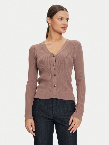 Guess Kardigan Kailey W4GR41 Z2U00 Beżowy Regular Fit. Brązowe kardigany damskie Guess, xl, z aplikacjami, z syntetyku. Za 189.99 zł.