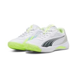 Buty do padla PUMA NOVA Court. Białe obuwie sportowe damskie Puma, z materiału, bez zapięcia, do biegania. Za 401.00 zł.