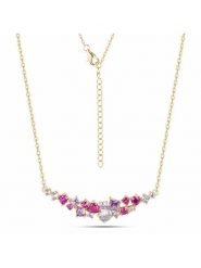 DI GIORGIO Pozłacany naszyjnik z elementem ozdobnym - dł. 40 cm rozmiar: onesize. Żółte naszyjniki damskie DI GIORGIO, z cyrkonią, pozłacane. Za 191.88 zł.