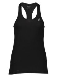 Asics Top w kolorze czarnym do biegania rozmiar: L. Czarne koszulki sportowe damskie Asics, l, bez wzorów, z materiału, bez ramiączek, do biegania. Za 65.23 zł.